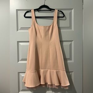 BCBG tan tulle dress